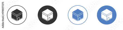 Kaaba icon pictogram set. Vector icon designs