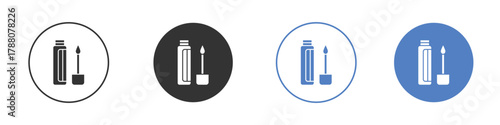 Lip gloss icon pictogram set. Vector icon designs