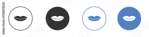 Lips icon pictogram set. Vector icon designs