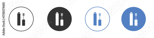 Mascara brush icon pictogram set. Vector icon designs