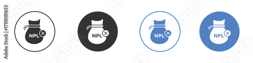NPL icon pictogram set. Vector icon designs