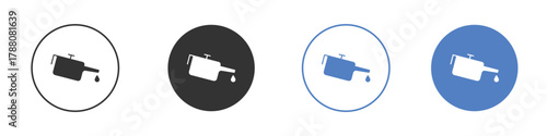 Oil can icon pictogram set. Vector icon designs