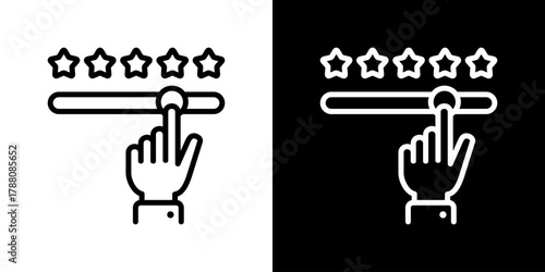 Rating Bar Icon Line Styles Vector Illustration 