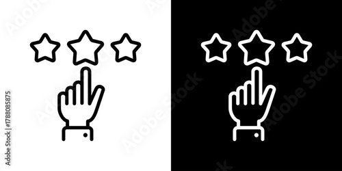 Rating Icon Line Styles Vector Illustration 