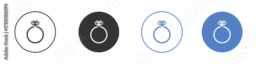 Ring icon pictogram set. Vector icon designs