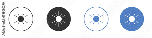 Sun icon pictogram set. Vector icon designs