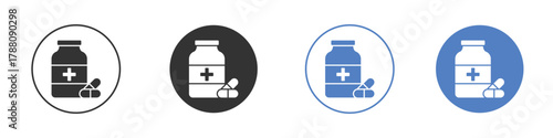 Supplement icon pictogram set. Vector icon designs