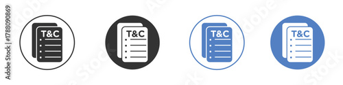 Terms and Conditions icon pictogram set. Vector icon designs