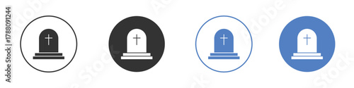 Tombstone icon pictogram set. Vector icon designs