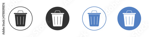 Trash icon pictogram set. Vector icon designs