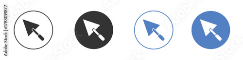 Trowel icon pictogram set. Vector icon designs