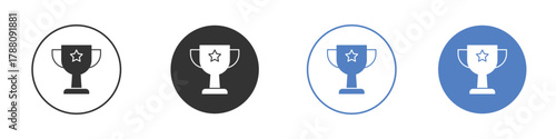 Trophy icon pictogram set. Vector icon designs
