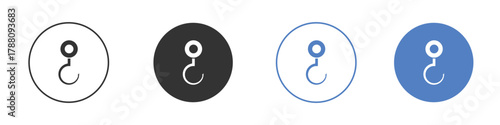 Winch hook icon pictogram set. Vector icon designs