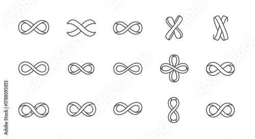 Tableau sur toile Discover endless possibilities with these diverse infinity symbol variations per