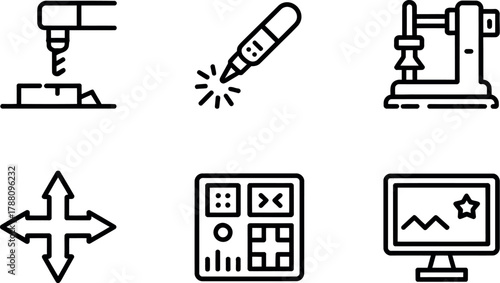 Industrial automation and control icons