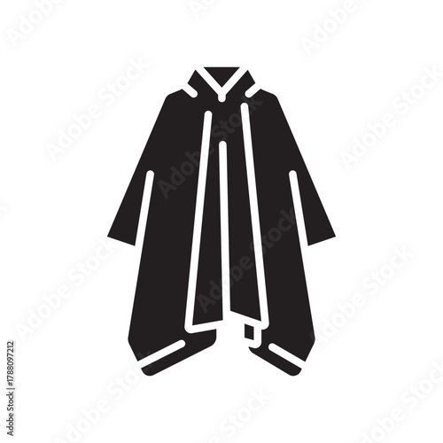 rain cape color flat icon. Vector isolated element