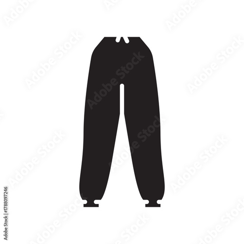 rain pants color flat icon. Vector isolated element