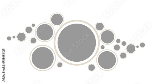 round photo collage mockup. Photo album or memory wall idea for banner, poster, mockup, flyer, brochure. vector template