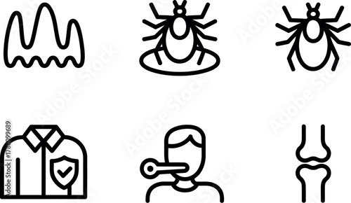 Collection of medical and health related vector icons
