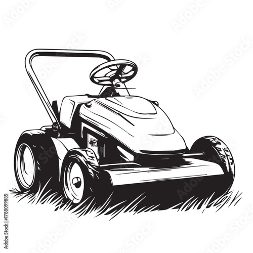 lawn mower vector illustration
