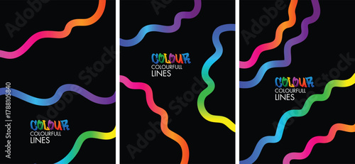 Colorful Abstract Lines Background – Gradient Rainbow Line Pattern for Modern Graphic Design and Creative Digital Art Projects