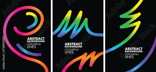 Colorful Abstract Lines Background – Gradient Rainbow Line Pattern for Modern Graphic Design and Creative Digital Art Projects