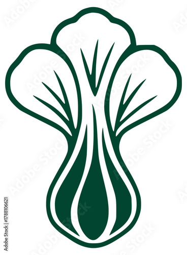 Bok choy cabbage logo symbol green color