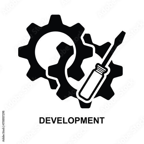 Development icon isolated on background vector illustration.