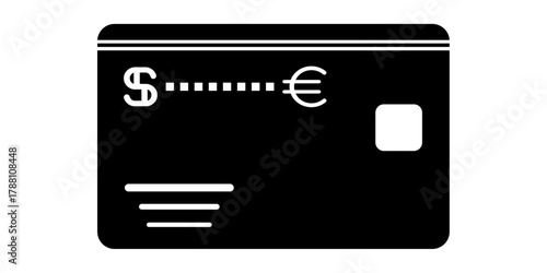  convert card icon vector symbol easy transaction payment transfer finance banking digital money modern design.