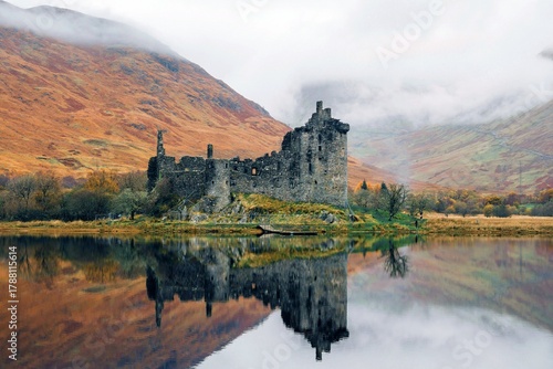Kilchurn Castle is a ruined 15th-century fortress located on the northeastern shore of Loch Awe in Scotland.