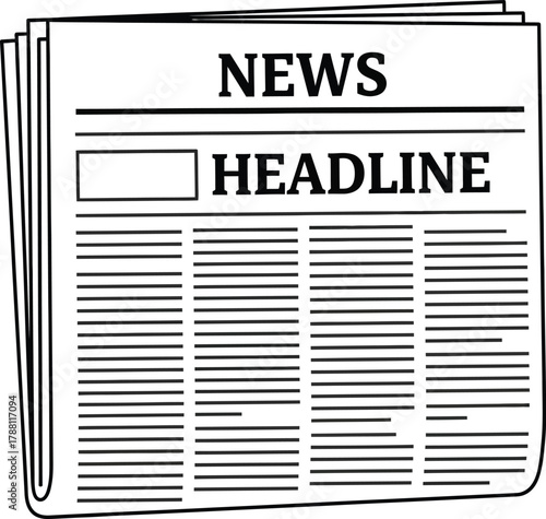 vector illustration of a newspaper
