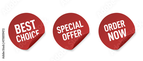A 3D round sticker badge with a big sale symbol and offer message. Ideal for advertising, shopping promotions, and clearance sales, this vector illustration effectively highlights deals and special