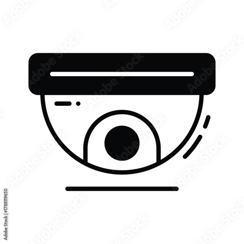 3D security camera icon symbolizing AI powered surveillance system.