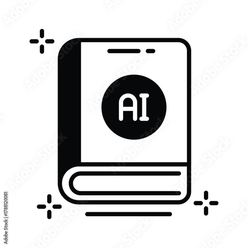 Artificial intelligence educational book vector design in modern style
