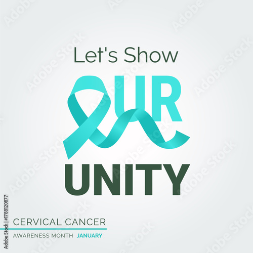 Strength in Women. Fight Cervical Cancer Vector Background Artistry