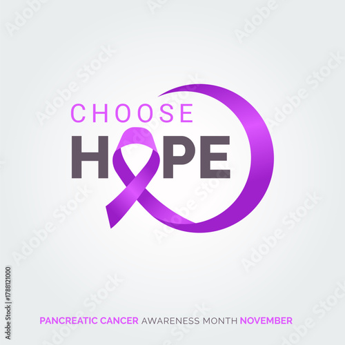 Radiate Hope in Vector Background. Pancreatic Cancer