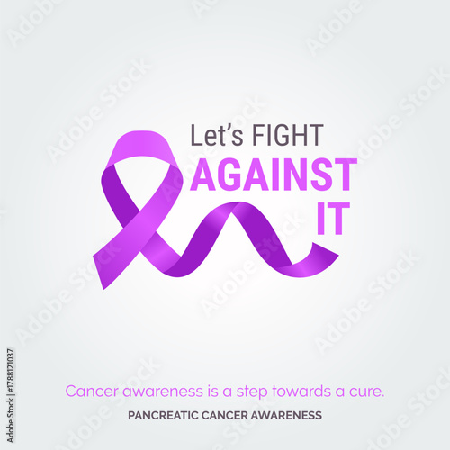 Crafting a Cure. Vector Background Pancreatic Cancer Initiative