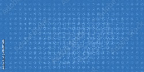 Blue halftone dot pattern background - vector graphic design from circles in varying sizes