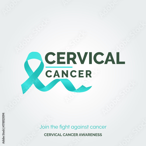 Strength in Women. Fight Cervical Cancer Vector Background Posters
