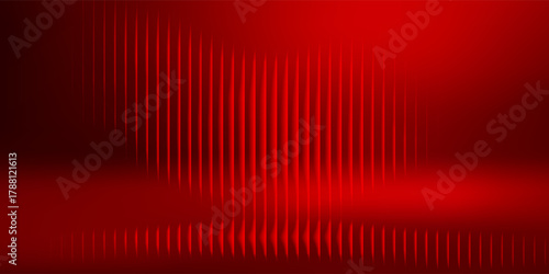 Pink-red gradient on a black background with glossy glass stripes and soft waves, creating a distorted neon effect. An abstract futuristic design with bright transitions