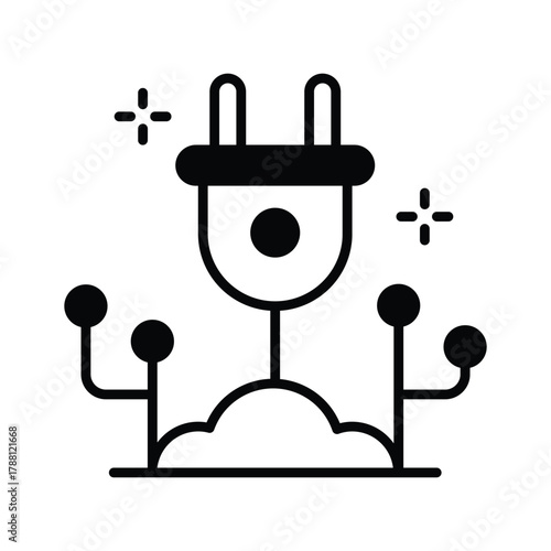 Take your hands on this amazing icon of energy plug in modern style