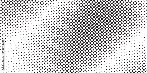 grunge Halftone white and black dots pattern and black gradient grunge texture background. modern vector.