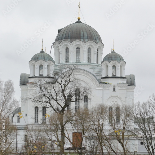 Holy Cross Exaltation Cathedral of the Spaso-Euphrosynievsky Monastery in the city of Polotsk. Belarus