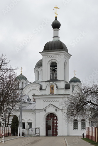 The gates and bell tower of the Spaso-Euphrosyne Monastery in Polotsk