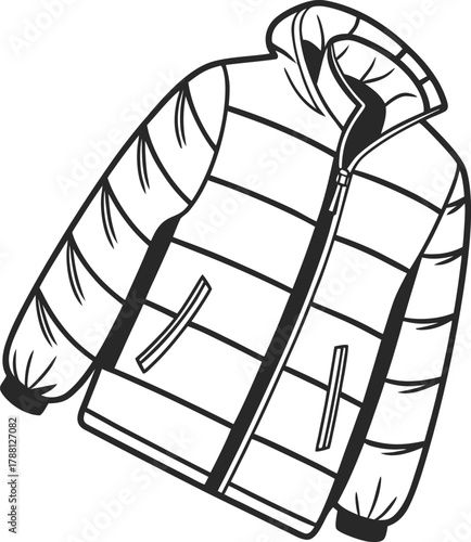Winter Down Jacket Outline
