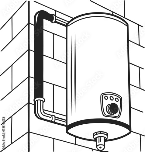 Electric Water Heater Outline