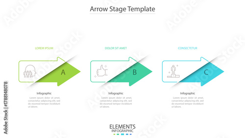Arrow Stage Infographic Template Design