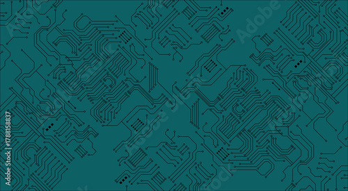 High tech technology geometric and connection system background with digital data abstract.  Circuit technology background. Vector art