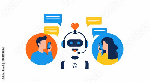 AI chatbot assisting customers with communication and support