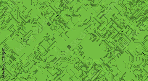 Circuit technology background with hi-tech digital data connection system and computer electronic design. Circuit Board Technology Information Pattern Concept Vector Background. 